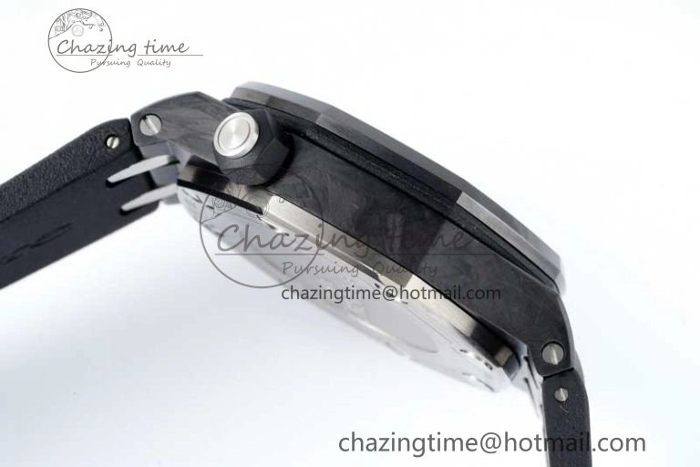 Royal Oak Offshore Diver Forged Carbon IPF Best Edition on Rubber Strap MIYOTA9015