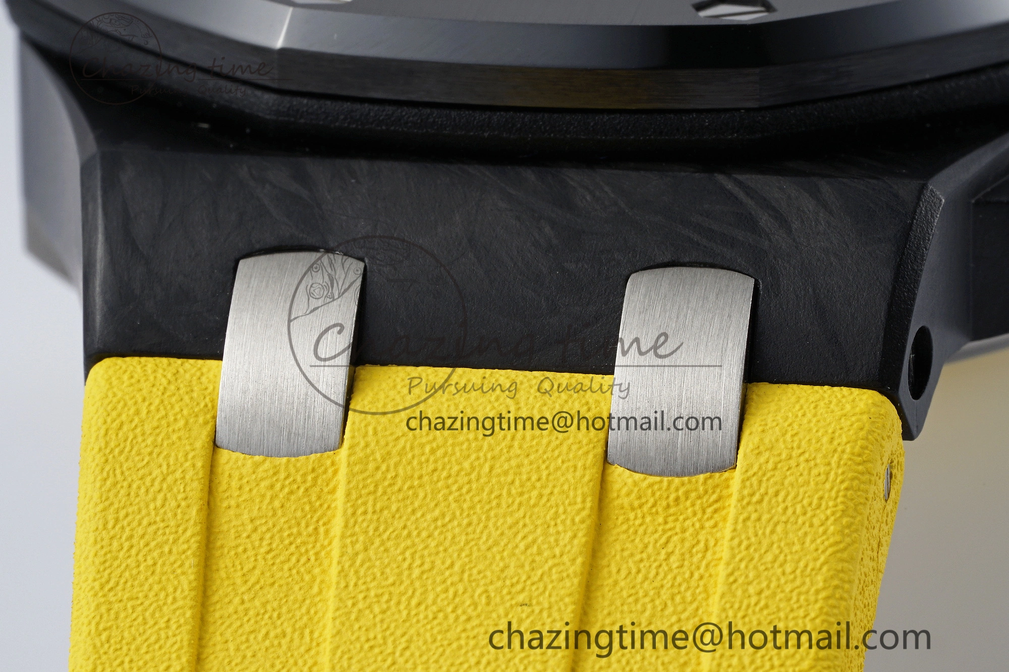 Royal Oak Offshore Diver Forged Carbon IPF Best Edition on Yellow Rubber Strap MIYOTA9019