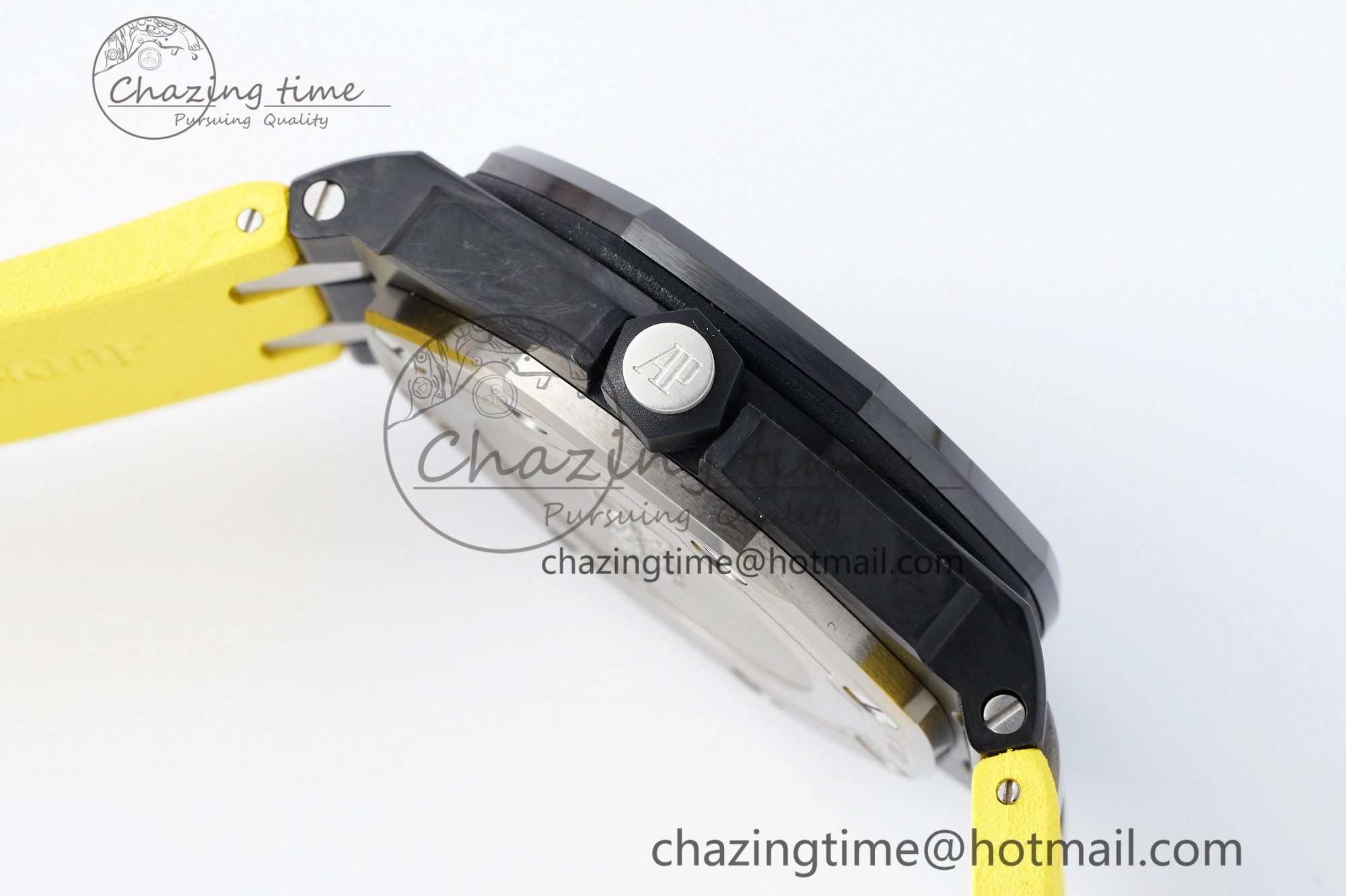 Royal Oak Offshore Diver Forged Carbon IPF Best Edition on Yellow Rubber Strap MIYOTA9019