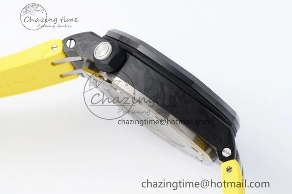 Royal Oak Offshore Diver Forged Carbon IPF Best Edition on Yellow Rubber Strap MIYOTA9019