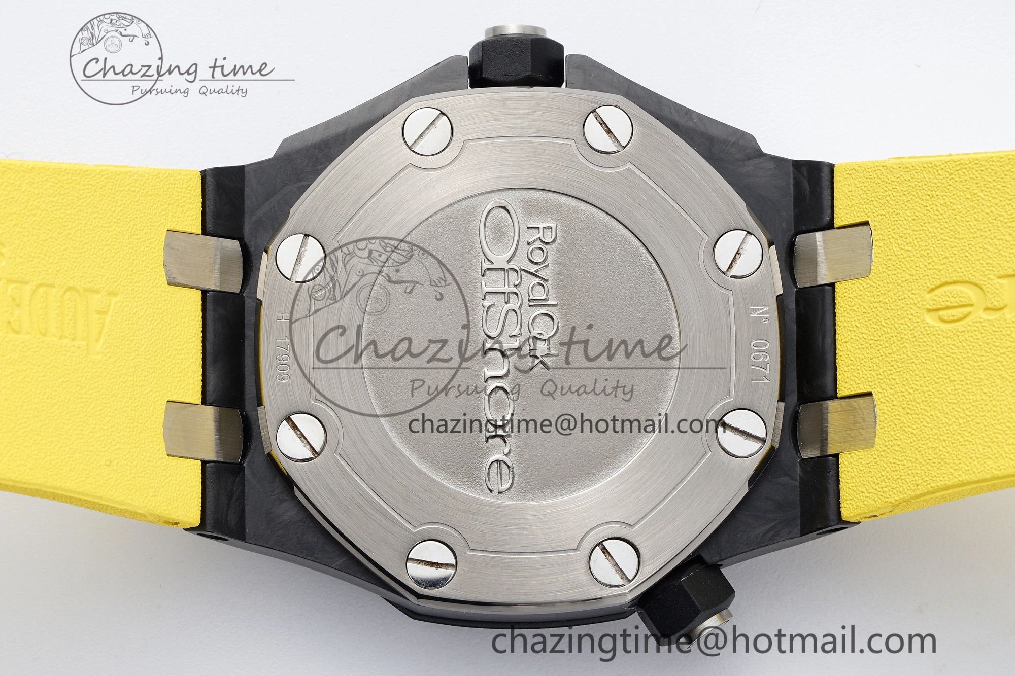 Royal Oak Offshore Diver Forged Carbon IPF Best Edition on Yellow Rubber Strap MIYOTA9019