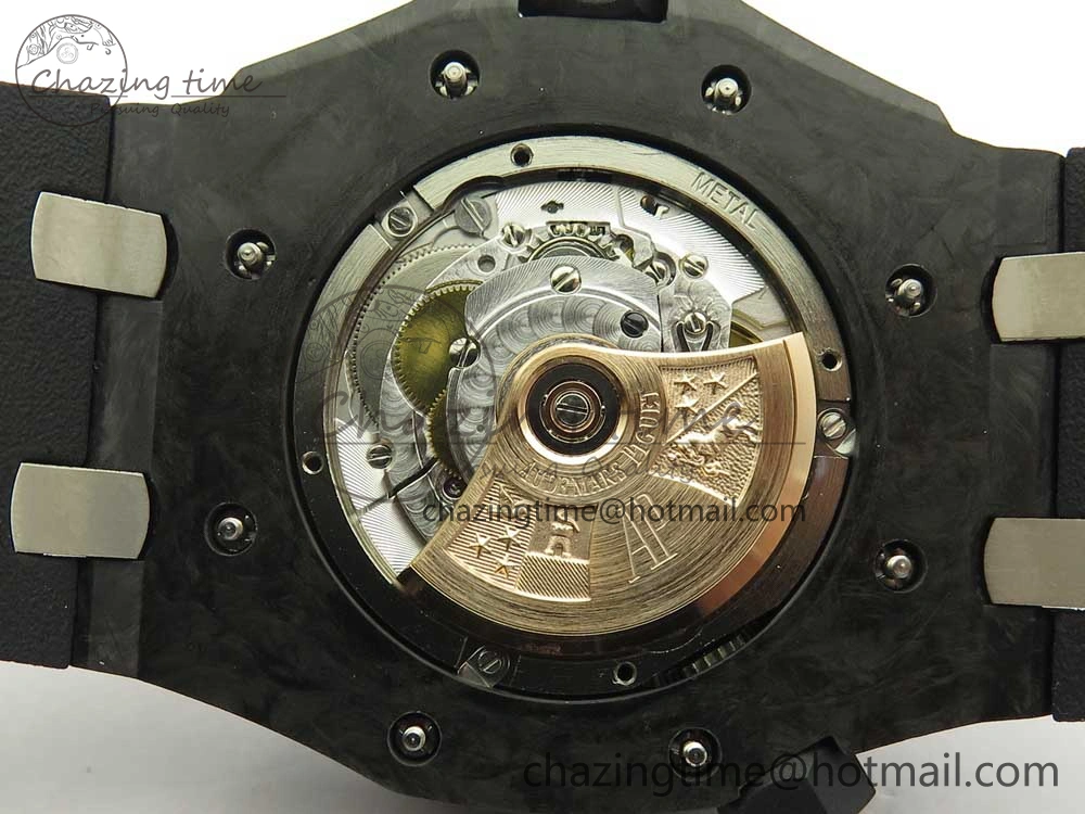 Royal Oak Offshore Diver Forged Carbon XF 1:1 Best Edition on Rubber Strap A2836 V3
