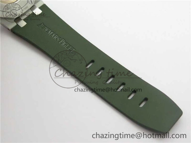 Royal Oak Offshore Diver Green 15710 JF 1:1 Best Edition on Green Rubber Strap A3120