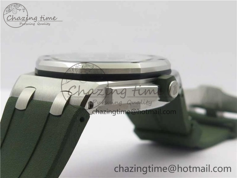 Royal Oak Offshore Diver Green 15710 JF 1:1 Best Edition on Green Rubber Strap A3120
