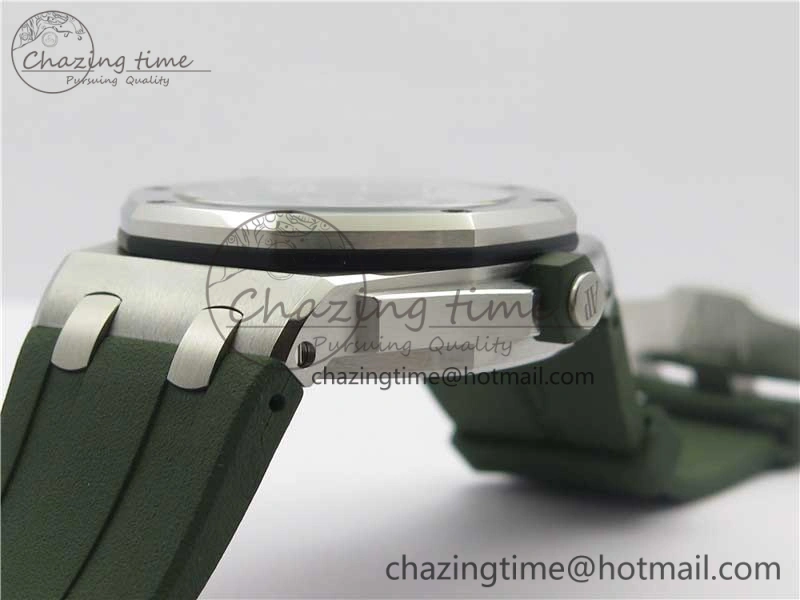 Royal Oak Offshore Diver Green 15710 JF 1:1 Best Edition on Green Rubber Strap A3120
