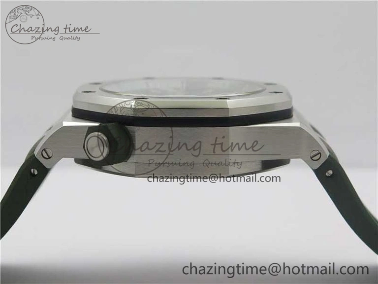 Royal Oak Offshore Diver Green 15710 JF 1:1 Best Edition on Green Rubber Strap A3120