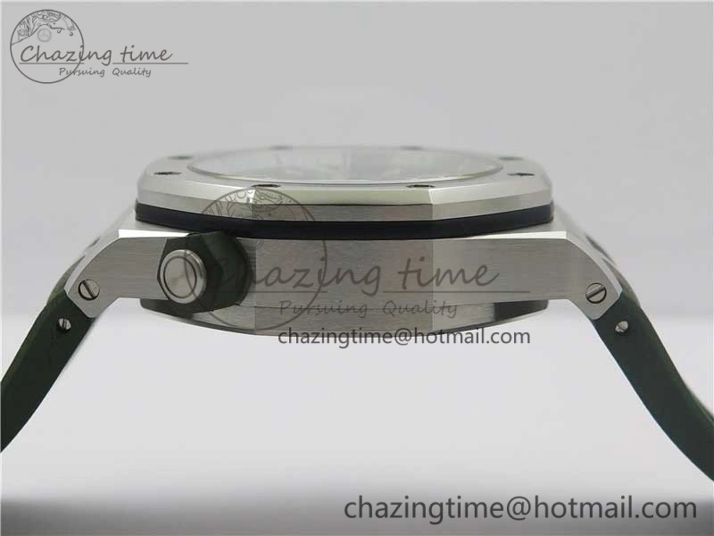 Royal Oak Offshore Diver Green 15710 JF 1:1 Best Edition on Green Rubber Strap A3120