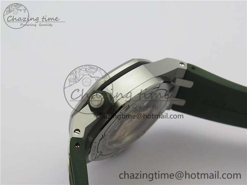 Royal Oak Offshore Diver Green 15710 JF 1:1 Best Edition on Green Rubber Strap A3120