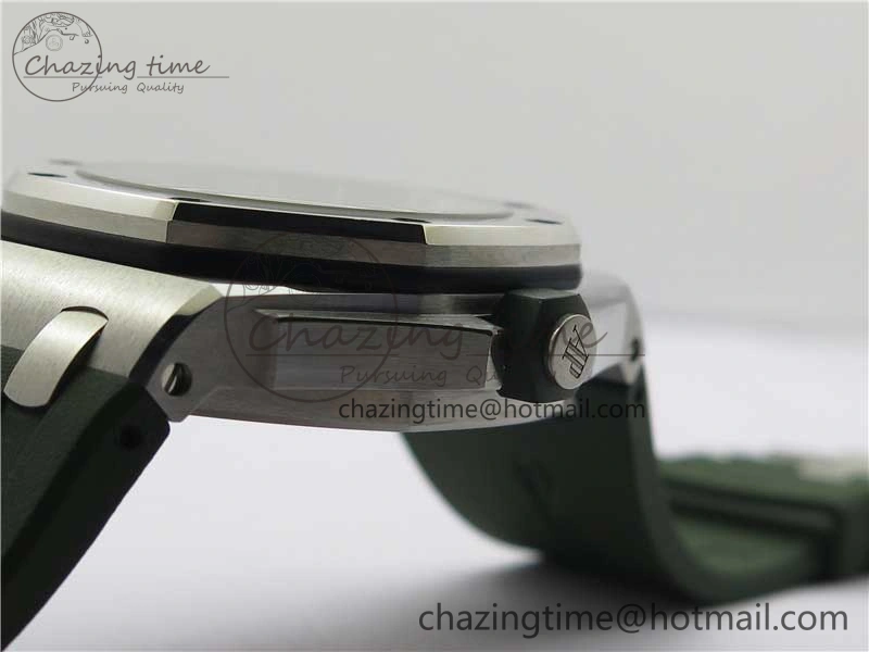 Royal Oak Offshore Diver Green 15710 JF 1:1 Best Edition on Green Rubber Strap A3120