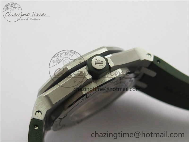 Royal Oak Offshore Diver Green 15710 JF 1:1 Best Edition on Green Rubber Strap A3120