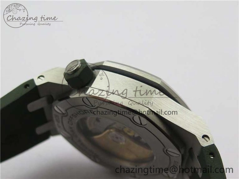 Royal Oak Offshore Diver Green 15710 JF 1:1 Best Edition on Green Rubber Strap A3120