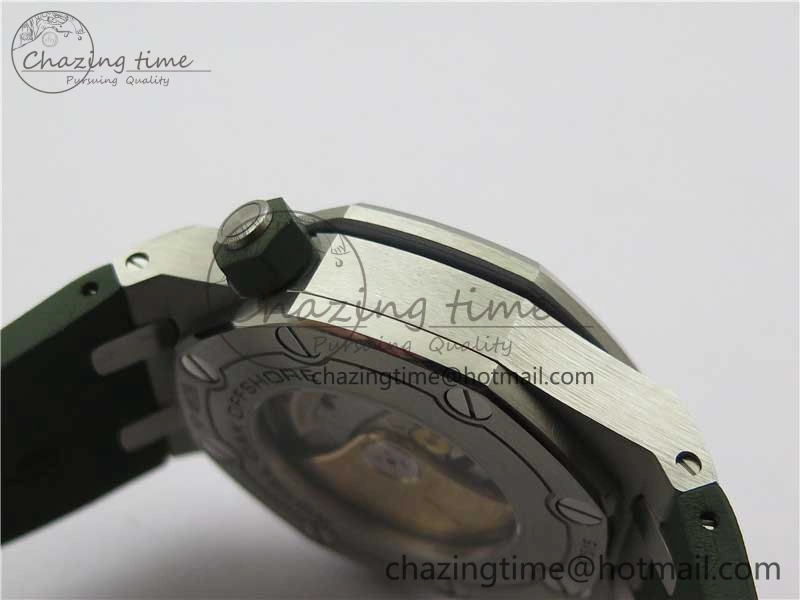 Royal Oak Offshore Diver Green 15710 JF 1:1 Best Edition on Green Rubber Strap A3120