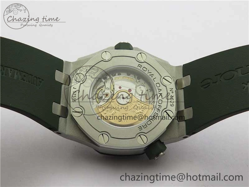 Royal Oak Offshore Diver Green 15710 JF 1:1 Best Edition on Green Rubber Strap A3120