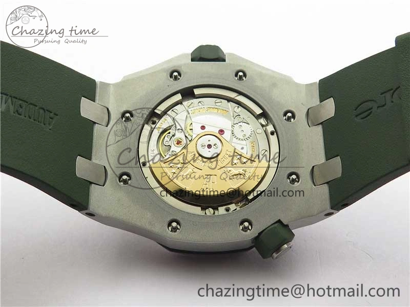 Royal Oak Offshore Diver Green 15710 JF 1:1 Best Edition on Green Rubber Strap A3120