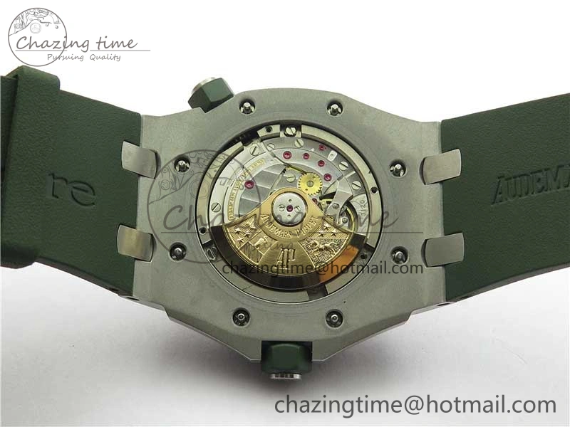 Royal Oak Offshore Diver Green 15710 JF 1:1 Best Edition on Green Rubber Strap A3120