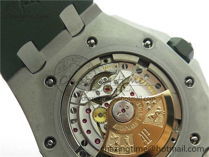 Royal Oak Offshore Diver Green 15710 JF 1:1 Best Edition on Green Rubber Strap A3120