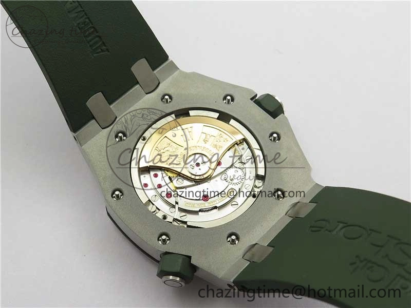 Royal Oak Offshore Diver Green 15710 JF 1:1 Best Edition on Green Rubber Strap A3120