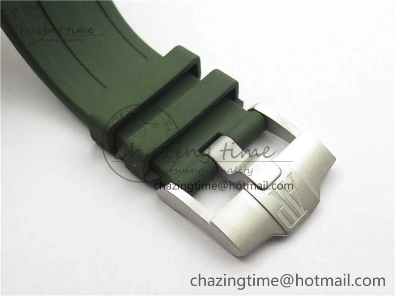 Royal Oak Offshore Diver Green 15710 JF 1:1 Best Edition on Green Rubber Strap A3120