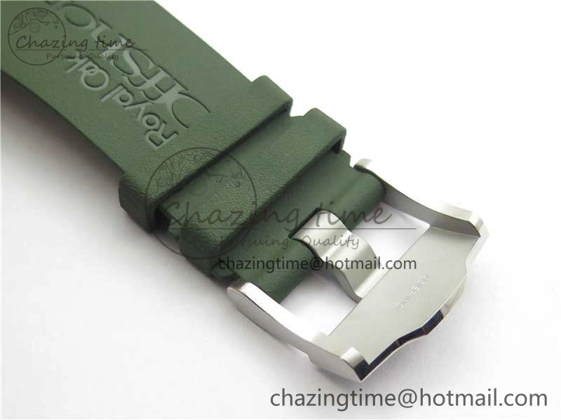 Royal Oak Offshore Diver Green 15710 JF 1:1 Best Edition on Green Rubber Strap A3120