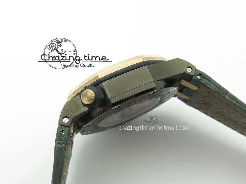 Royal Oak Offshore Diver QEII CUP 2014 JF Best Edition On Leather Strap A3120 V2 ( Free XS Rubber )