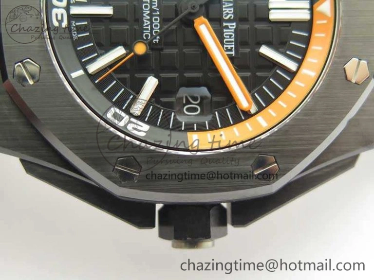 Royal Oak Offshore Diver Real Black Ceramic XF 1:1 Best Edition On Rubber Strap A3120 V2