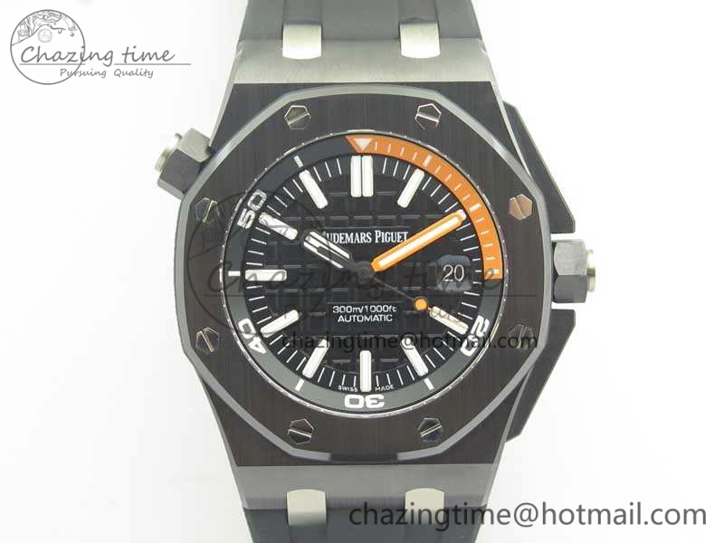 Royal Oak Offshore Diver Real Black Ceramic XF 1:1 Best Edition On Rubber Strap A3120 V2