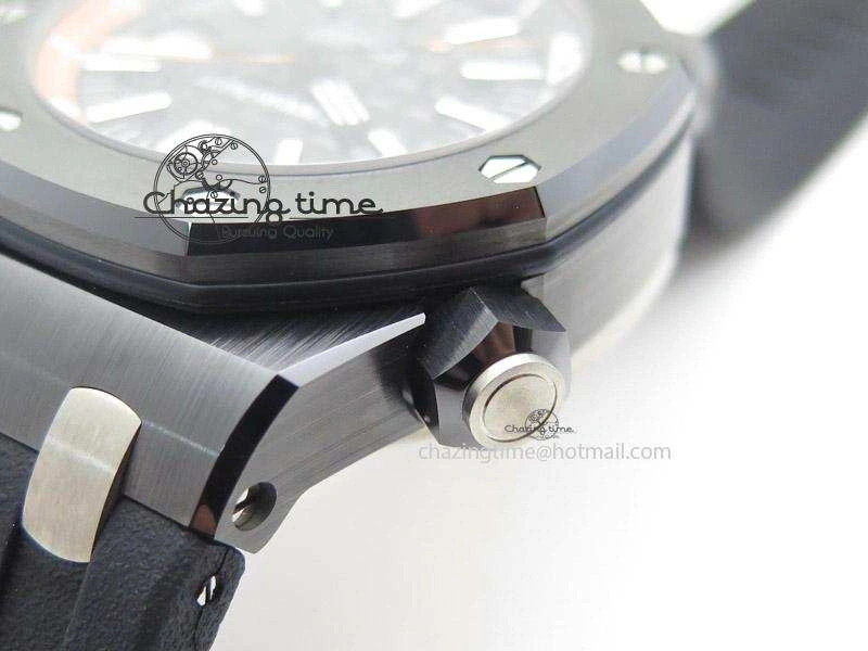 Royal Oak Offshore Diver Real Ceramic Noob Best Edition on Rubber Strap A3120