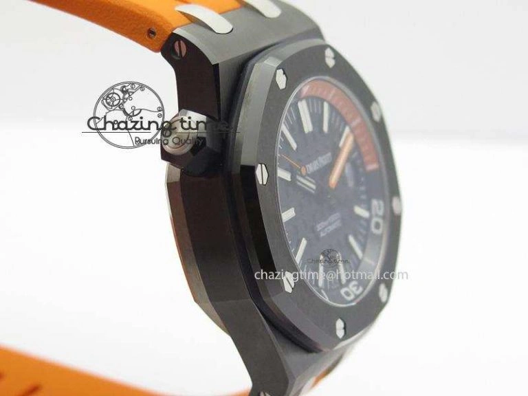 Royal Oak Offshore Diver Real Ceramic V6F Best Edition On Orange Rubber Strap A3120