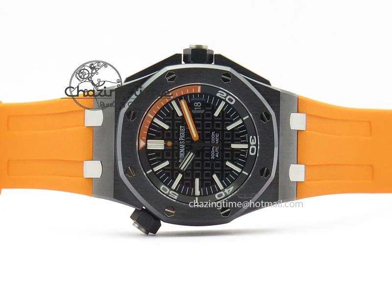 Royal Oak Offshore Diver Real Ceramic V6F Best Edition On Orange Rubber Strap A3120