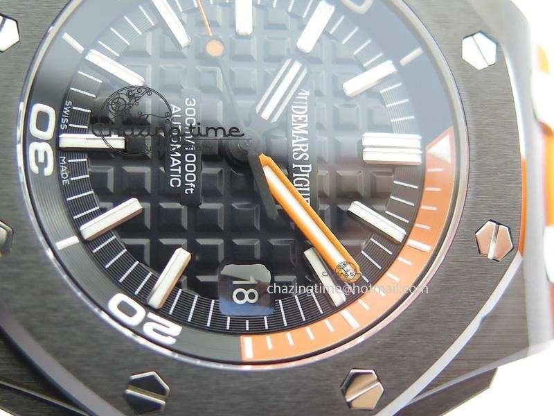 Royal Oak Offshore Diver Real Ceramic V6F Best Edition On Orange Rubber Strap A3120