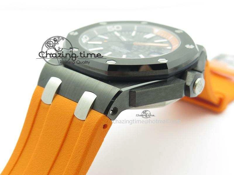 Royal Oak Offshore Diver Real Ceramic V6F Best Edition On Orange Rubber Strap A3120