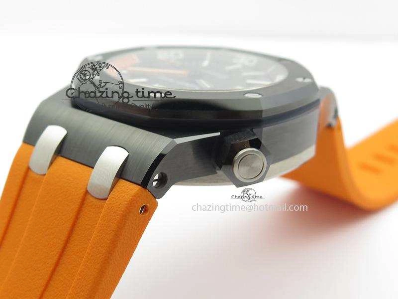 Royal Oak Offshore Diver Real Ceramic V6F Best Edition On Orange Rubber Strap A3120