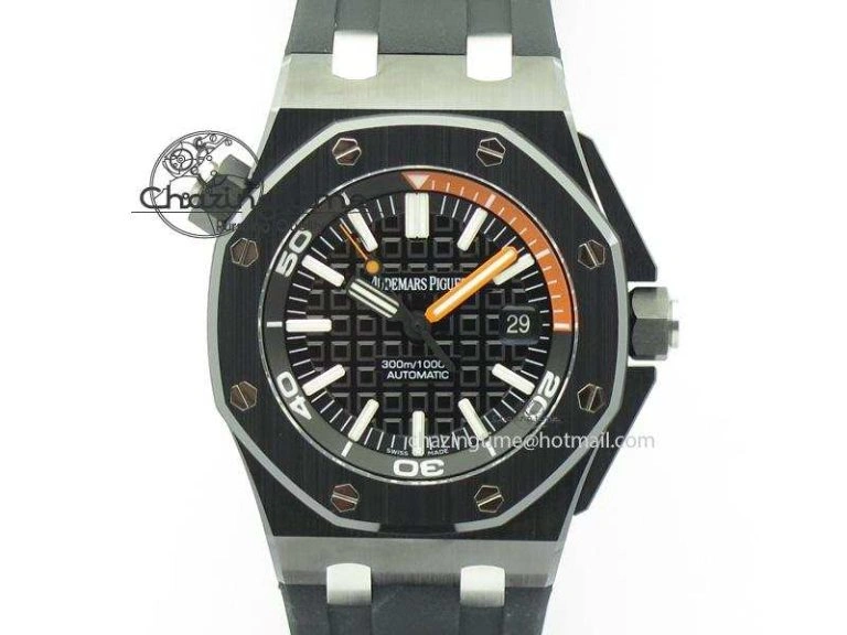Royal Oak Offshore Diver Real Ceramic V6F Best Edition On Rubber Strap A3120 V2