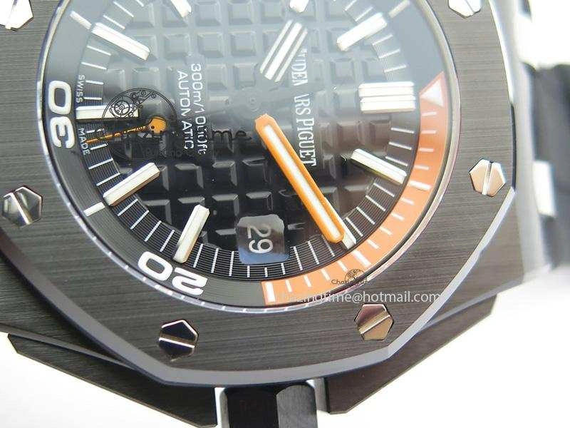 Royal Oak Offshore Diver Real Ceramic V6F Best Edition On Rubber Strap A3120 V2