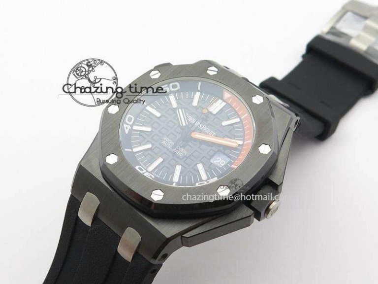 Royal Oak Offshore Diver Real Ceramic V6F Best Edition On Rubber Strap A3120 V2