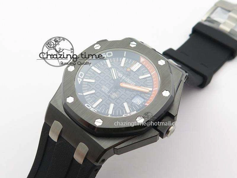 Royal Oak Offshore Diver Real Ceramic V6F Best Edition On Rubber Strap A3120 V2