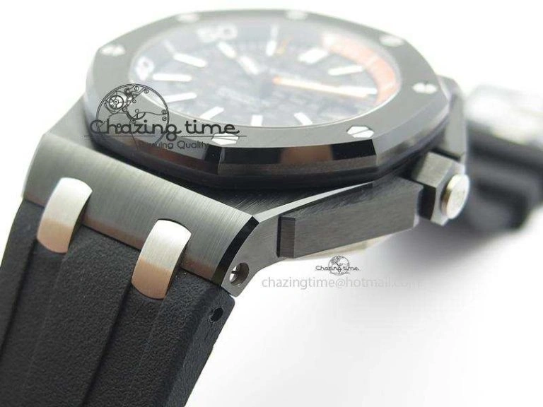 Royal Oak Offshore Diver Real Ceramic V6F Best Edition On Rubber Strap A3120 V2