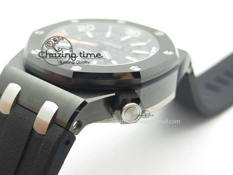 Royal Oak Offshore Diver Real Ceramic V6F Best Edition On Rubber Strap A3120 V2