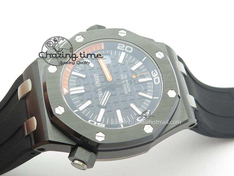 Royal Oak Offshore Diver Real Ceramic V6F Best Edition On Rubber Strap A3120 V2