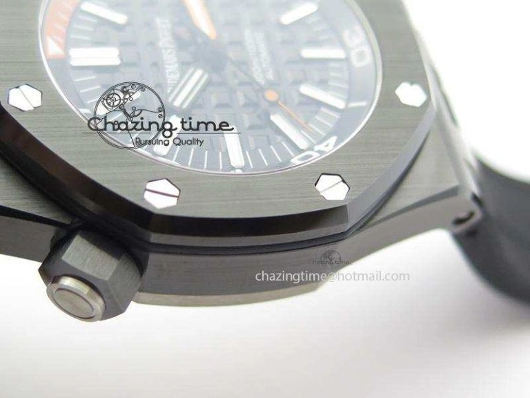 Royal Oak Offshore Diver Real Ceramic V6F Best Edition On Rubber Strap A3120 V2