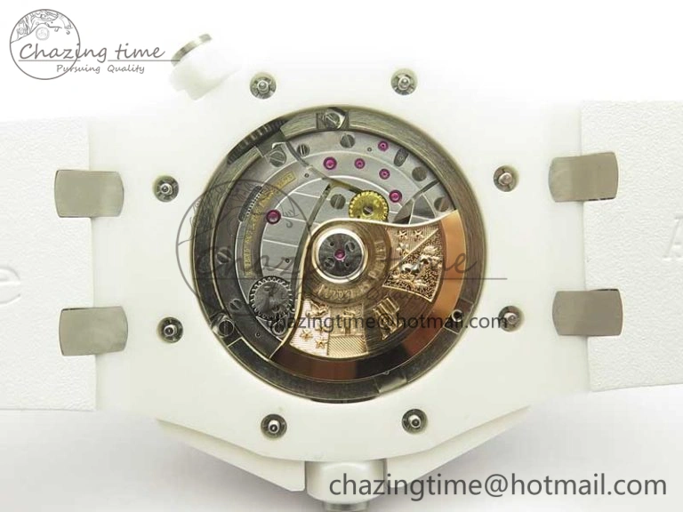 Royal Oak Offshore Diver Solid White Ceramic JF 1:1 Best Edition On White Rubber Strap A3120 V2