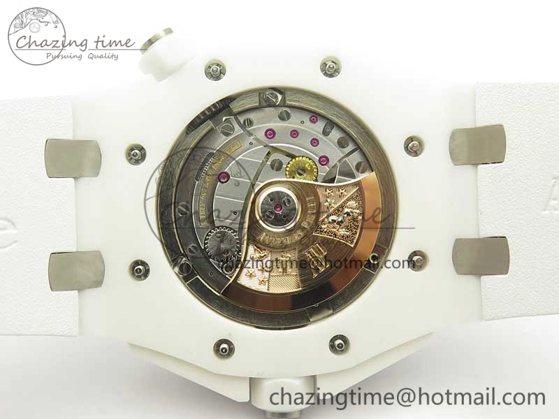 Royal Oak Offshore Diver Solid White Ceramic JF 1:1 Best Edition On White Rubber Strap A3120 V2
