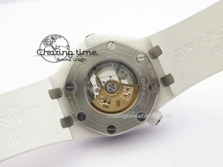 Royal Oak Offshore Diver White Ceramic BP-Maker On White Rubber Strap A3120