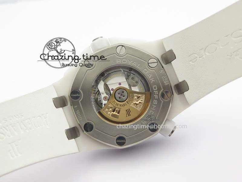 Royal Oak Offshore Diver White Ceramic BP-Maker On White Rubber Strap A3120