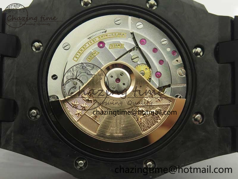 Royal Oak Offshore “GINZA 7” Forged Carbon JF Best Edition on Rubber Strap A3126 V2 w  Cyclops