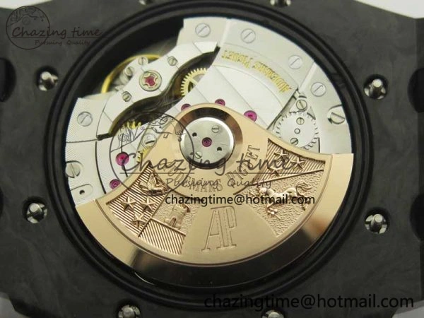 Royal Oak Offshore “GINZA 7” Forged Carbon JF Best Edition on Rubber Strap A3126 V2 w  Cyclops