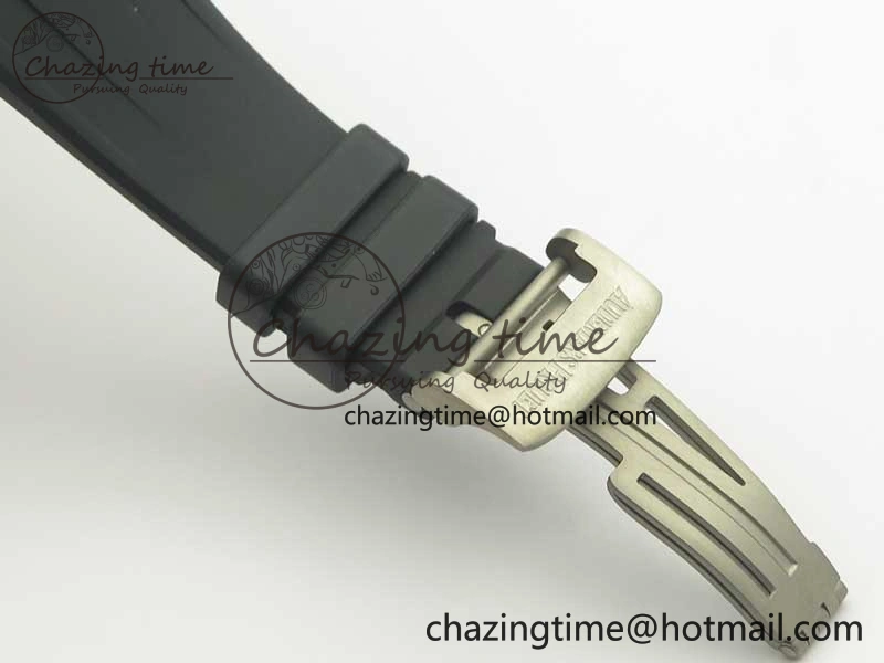 Royal Oak Offshore “GINZA 7” Forged Carbon JF Best Edition on Rubber Strap A3126 V2 w  Cyclops
