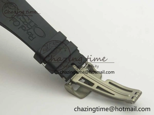 Royal Oak Offshore “GINZA 7” Forged Carbon JF Best Edition on Rubber Strap A3126 V2 w  Cyclops