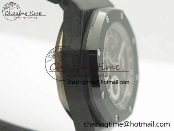 Royal Oak Offshore “GINZA 7” Forged Carbon JF Best Edition on Rubber Strap A3126 V2 w  Cyclops