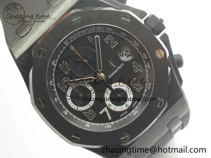 Royal Oak Offshore “GINZA 7” Forged Carbon JF Best Edition on Rubber Strap A3126 V2 w  Cyclops